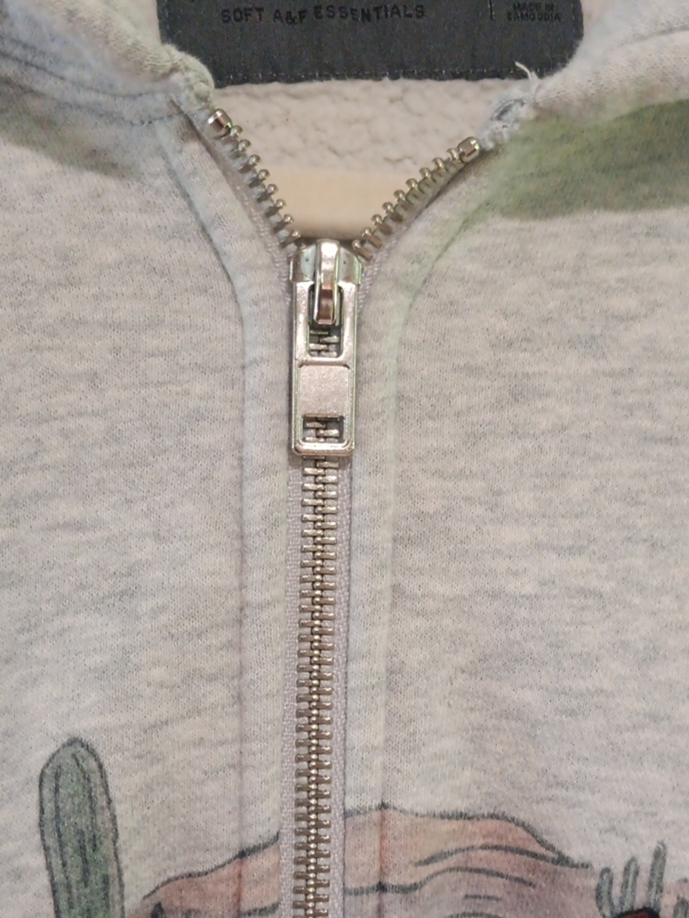 Abercrombie & Fitch Light Gray Desert Zip Hoodie - Picture 5 of 6